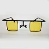 Twooo 190909 Original Dign Tiny Small Square Sun Glass Novelty Unique Flip up Sunglass8217788