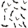 Wholesale Party Decoration 12pcs/set Black 3D DIY PVC Bat Wall Sticker Decal Home Halloween SN3081