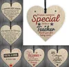Party Supplies 9styles Wooden Hanging Heart Plaque Cute Valentines Day Gift Sign Wedding Decorations Christmas Tree Ornament Pendant SN3079