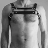 調整可能なファッションレザーベルト男性ストラップ拘束ハーネスBDSMボンディングボディサスペンダーガータークラブコスプレエロベルトブラスクセット