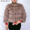 Natural Fur Coat Women's Winter Jacket Natural High Quality Real 211112