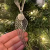 Decoratieve objecten beeldjes Angel Wing Memorial Ornamenten Kerst Hanging Tree Decoratie Hangers Hartvorm Charme