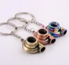 Whistle Sound Turbo Keychain Sleeve Bearing Spinning Auto Part Modell Turbin Turbocharger Nyckelring Ring Keyfob KeyRing Free