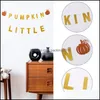 Decorative Festive Supplies Home Gardendecorative Flowers & Wreaths 1 Set Thanksgiving Bunting Little Pumpkin Banner Autumn Party Decoration