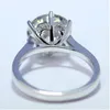 Ringos de cluster Vintage 3ct Laboratório Diamante Ring Sets Real 925 Sterling Silver Engagement Ward Wear