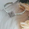 Bangle Elegant Crystal Cuff Silver Bangles Bridal Bracelet Lady Bracelets & Jewelry Melv22