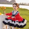 赤ちゃん子供のためのスペインの女の子の王女のドレス誕生日の誕生日パーティードレス幼児ロリータボールガウンブティック服210615