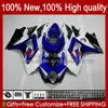 Motorcycle Fairings For SUZUKI GSX R1000 GSXR 1000 1000CC 2007-2008 48No.11 GSX-R1000 GSXR1000 K7 07 08 GSXR-1000 GSXR1000CC 2007 2008 OEM Fairing Kit blue white blk