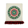 Christmas Decorations Sublimation Linen Chair Cover with Red Side 17.5*20.6inch Thermal Transfer Blank Cushions Heat Printing Festival Decors A02