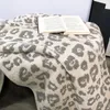 Dekens comfortabele zachte luipaard plaid gooi deken het hele seizoen elegante fuzzy donzy microveiber gebreide thermisch voor bedbank