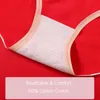 4Pcs/Set Women Panties Cotton Soft Lucky Red Intimates Fashion Breathable Underpants Female Underwear Style Seamless Briefs 210720