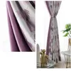 Rideau rideaux violet modernes épissures imprimantes en panne d'électricité pour salon chambre à coucher riz grain greffe imprimer tulle de luxe sur mesure