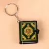 Portachiavi 1PC Arca islamica Corano Libro Portachiavi Ciondolo Portachiavi popolare musulmano di alta qualità Vera carta Portachiavi Religioso Mini in grado di leggere Portachiavi G230210