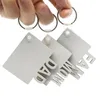 2022 Sublimation Blank Wooden Keychain Pendant MDF Dubbelsidig värmeöverföring Nyckelringar Bag Dekoration Key Ring DIY Mors daggåva