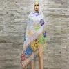 Scarves African Women Cotton Muslim Fashion Set Headscarf Net Turban Shawl Soft Female Hijab Wrap Winter BF1804916162