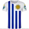 Uruguay T Shirt DIY Gratis Anpassad Namn Nummer Sommarstil Män Kvinnor Mode Kortärmad Rolig T-shirts Den Casual T Shirt X0602