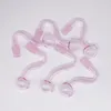 10mm Male joint Pink glass bowls Pyrex Glass Oil Burner Pipe Clear tobacco Bent Bowl Hookah Adapter Thick Bong Pipes Smoking Nail Burning Tubes Wholesale