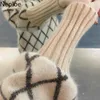 Coréen Tureleneck Étudiant Tricoté Pulls Lâche Argyle Modèles Chandails Style Preppy Pull Doux 45567 210422