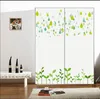 Window Stickers Custom Size Static Cling Glass Film Privacy Protection Green Fresh Pattern Home Decorative Frosted Sun-Blocking Stained Stic