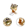 Anello pantera leopardata Donna Uomo Unisex Anelli Hombre Femme Bague Cocktail Smalto animale Party Goth Placcato oro Natale6559524