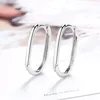 Minimalist 925 Sterling Silver Stud Earring Vintage Geometric Ellipse Handmade Earrings Party Accessories Jewelry Gift XEH544