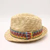 Kvinna Sun Hat 2021 Summer Fashion Wheat Panama Beach Style Straw Men Cap Wide Brim Hats