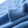 Wyprzedaż mężczyźni standardowe jednokolorowe swetry z długimi rękawami O-Neck norek kaszmirowy jesienno-zimowy formalny sweter z dzianiny swetry damskie