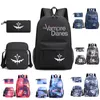 Plecak 3 SZTUK The Vampire Diaries dla School Nastolatki Dziewczyny Chłopcy Płótno Kobiety Czarny Bookbag Moda Podróż Mochilas