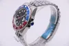 Мужские механические часы 126710 бизнес мода современный 4-контактный красный и синий керамический кольцо черная поверхность нержавеющая сталь регулируемый ремешок