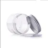 2021 100g / ml Klar plast Tom B0TTLE aluminiumlock med inre keps krämbadsalt tomma kosmetiska behållare sqnms