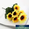 1 beau bouquet de tournesol fleur de soie de haute qualité fleur artificielle maison jardin fête mariage décoration bricolage