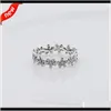 Band Drop Delivery 2021 Compatible Pandora Ring Daisy Rings With Cubic Zircon 100Percent 925 Sterling Sier Jewelry Wholesale Diy Kka1951 62Fc