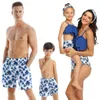 Mère fille papa fils famille correspondant maillot de bain imprimé maman et moi vêtements hommes garçon maillot de bain fille maillot de bain bikini 210521