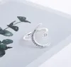 Fashion Moon and Star Finger Rings Anello di apertura creativo God Silver per regalo di fidanzamento
