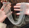 Glanzende Volledige Rhinestone Haarspelden Haaraccessoires voor Vrouwen Lange Tassel Crystal Bruiloft Banket Sieraden