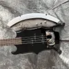 4 Saiten Gene Simmons Axe Signature Black Electric Bass Gitarre unregelmäßige Form China Guitars Custom handgemachte Bässe8101912