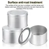 NEW Aluminum Tins Jars Metal Round Tin Containers Storage Gift Boxes with Clear Top Window Home Baking Mold Cake Pan