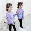 Kızlar Hoodies Karikatür Kız Giysileri Bahar Sonbahar Çocuk Hoodie Kazak Çocuklar Için Uzun Kollu Tops T Shirt 210528