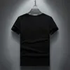 남성용 티셔츠 캐주얼 티셔츠 남성 2021 여름 반팔 패션 스트리트웨어 O 넥 슬림 코튼 티셔츠 라인 석 플러스 사이즈 S-7XL 탑스 Mal