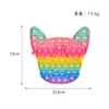 Tie Dye Rainbow Cartoon Poo-its Board Game toy Finger Toys Bull Terrier Mobile Phone Gamepad Shape Push Bubble per Puzzle Early Educational Toy G83ZB6L4913198