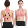 Egna varumärke kvinnor yoga bras justerbar bakspänne stötsäker sport bh kvinnor träning push up bröst anti-sagging andas löpande bh