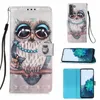 3D Butterfly Сова Животный цветок Держатель Flip Cover Кожаный кошелек Чехлы для Samsung S21 Plus A52 A72 A32 A12 A42 5G S20 Lite Note20 Ultra A21S