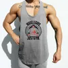 Sommar märke Kläder Mesh Gym Tank Topp Män Bodybuilding Ärmlös Skjorta Fitness Y Back Mäns Stringer Tanktop Running Vest