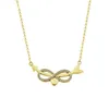 Forever Love Infinity кулон ожерелье Collier Colar из нержавеющей стали цепь со стрелками Сердце для женщин участие подарочные ожерелья