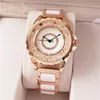 Top Brand Watchs Women Girl Crystal in stile metallo in acciaio metallico orologio da polso ch329968789