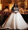 Плюс размер свадебные платья кружевные аппликации Sheer шеи драгоценные камни бисероплетение свадебные платья длина пола африканский халат де Марие