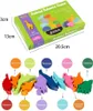 Ahşap Yapı Taşları Çocuk Montessori Hayvan Dengesi Blokları Kurulu Oyunları Oyuncak Eğitim İstifleme Yüksek Yapı Taşı Oyuncaklar H0824