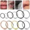 Hela näsan Ring Hoop 316L kirurgiska stål näsborre smycken tunna 0,6 mm 0,8 mm 1 mm örhängen ögonbryn brosk stud