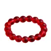 Beaded Strands 8mm Transparent Bracelets On Hand Frosted Fashion Women Girls Colorful Round Glass Bracelet Wrist Couple Jewelry Inte22