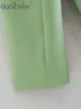 Giacca da ufficio verde da donna Giacca estiva Moda manica da polso Bottone singolo Donna Blazer casual Capispalla femminile Top 210604